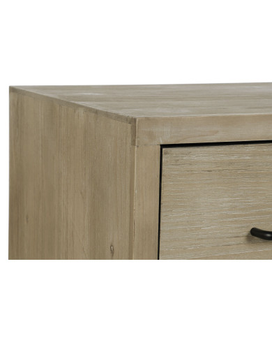 Sideboard DKD Home Decor Black Natural Metal MDF Wood 120 x 40 x 64 cm