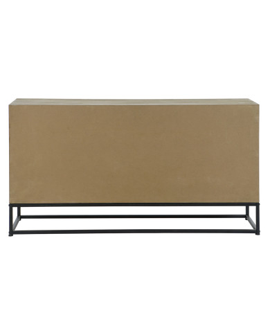 Sideboard DKD Home Decor Black Natural Metal MDF Wood 120 x 40 x 64 cm