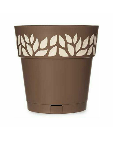 Self-watering flowerpot Stefanplast Cloe Brown Plastic 25 x 25 x 25 cm (6 Units)