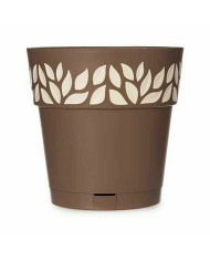 Self-watering flowerpot Stefanplast Cloe Brown Plastic 25 x 25 x 25 cm (6 Units)