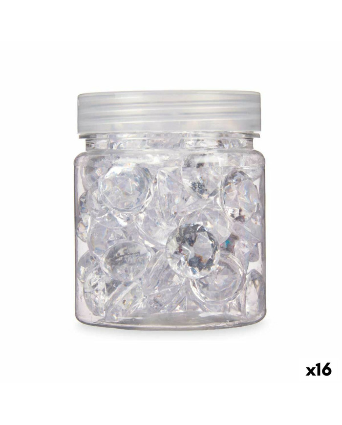 Decorative Stones Gift Decor Transparent 150 g Diamond (16 Units)