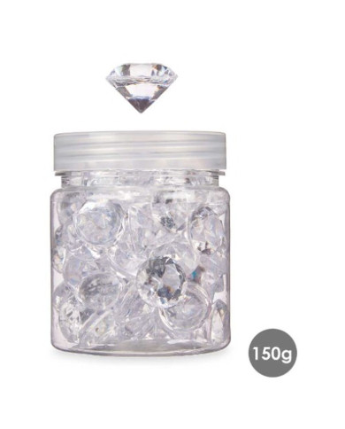Decorative Stones Gift Decor Transparent 150 g Diamond (16 Units)