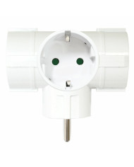 Plug adapter Silver Electronics 9153 White 220 V 16 A