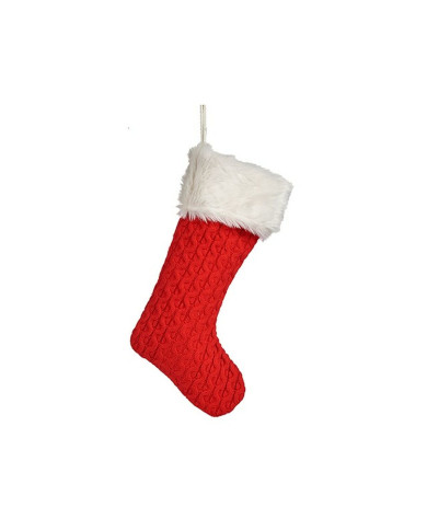 Christmas bauble Krist+ Red Cloth Christmas Stocking 28 x 4 x 46 cm (12 Units)