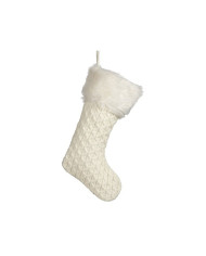 Christmas bauble Krist+ FG09-20493C White Christmas Stocking 28 x 4 x 46 cm (12 Units)