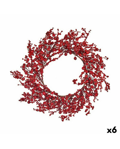 Advent wreathe Krist+ Red Plastic 48 x 10 x 48 cm (6 Units)