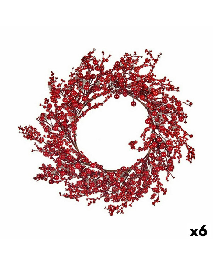 Advent wreathe Krist+ Red Plastic 48 x 10 x 48 cm (6 Units)