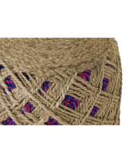 Footrest Home ESPRIT Brown Multicolour Jute 40 x 40 x 45 cm