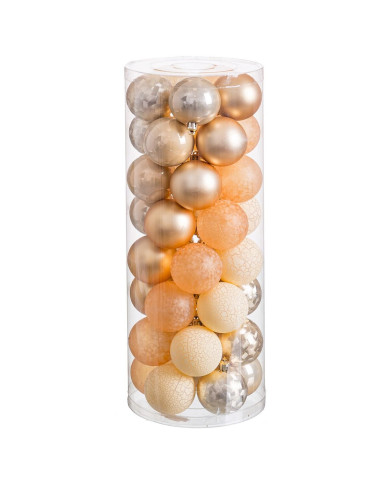 Christmas Baubles Golden 6 x 6 x 6 cm (40 Units)