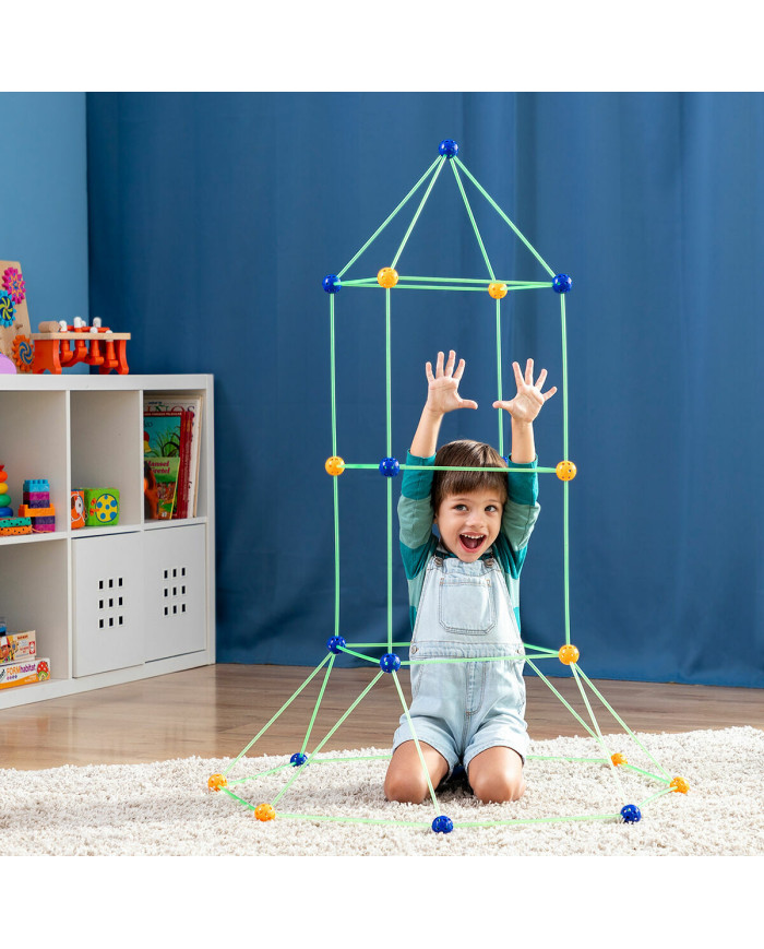 Children’s Fort Building Kit Builkitt InnovaGoods 155 Pieces