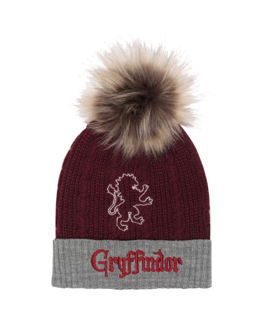 Hat Harry Potter Gryffindor House Fur Pom Burgundy