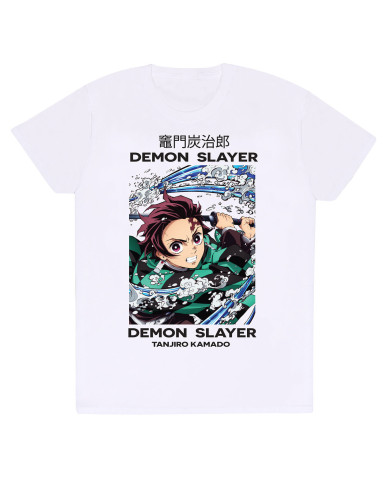 Short Sleeve T-Shirt Demon Slayer Whirlpool White Unisex