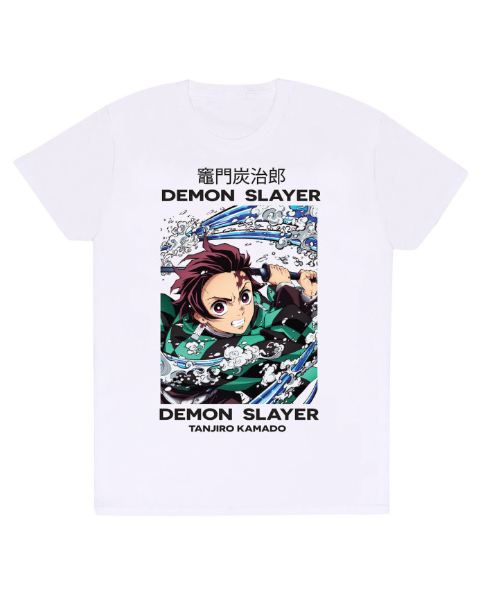 Short Sleeve T-Shirt Demon Slayer Whirlpool White Unisex