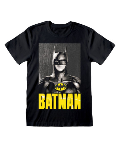 Short Sleeve T-Shirt Batman Keaton Batman Black Unisex