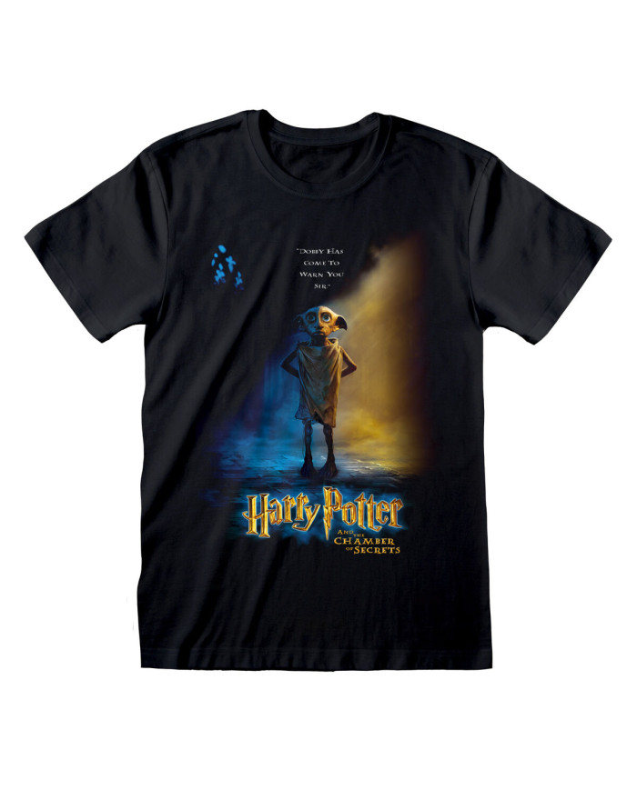 Short Sleeve T-Shirt Harry Potter Dobby Poster Black Unisex