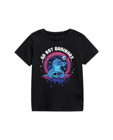 Child's Short Sleeve T-Shirt Stitch So Not Ordinary Black