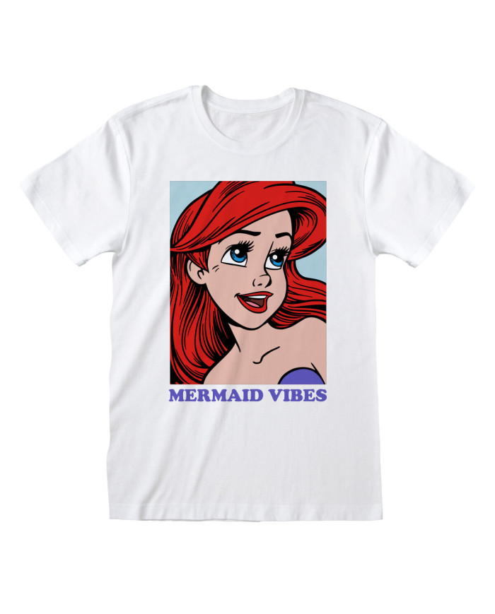 Short Sleeve T-Shirt The Little Mermaid Mermaid Vibes White Unisex