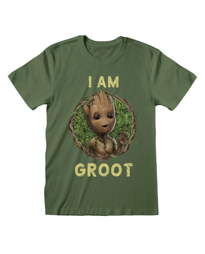 Short Sleeve T-Shirt Marvel Badge Green Unisex