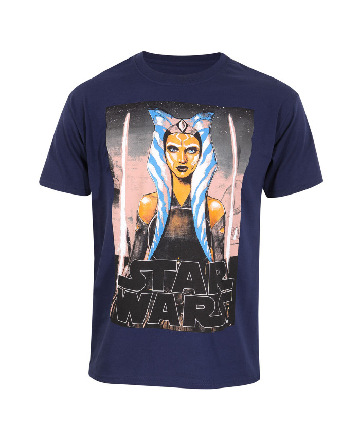 Short Sleeve T-Shirt Star Wars White Blades Blue Unisex