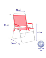 Folding Chair Marbueno Coral 52 x 80 x 56 cm