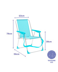 Folding Chair Marbueno Aquamarine 53 x 78 x 56 cm