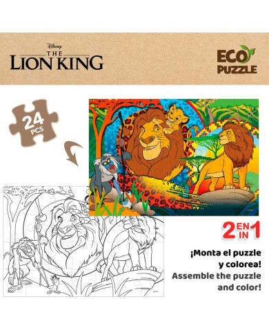 Child's Puzzle The Lion King Double-sided 24 Pieces 70 x 1,5 x 50 cm (12 Units)