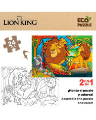 Child's Puzzle The Lion King Double-sided 24 Pieces 70 x 1,5 x 50 cm (12 Units)