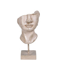 Decorative Figure Beige Face 12,5 x 13,5 x 27,5 cm