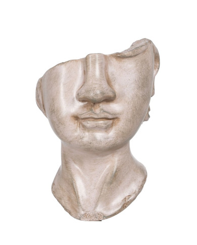 Decorative Figure Beige Face 12,5 x 13,5 x 27,5 cm