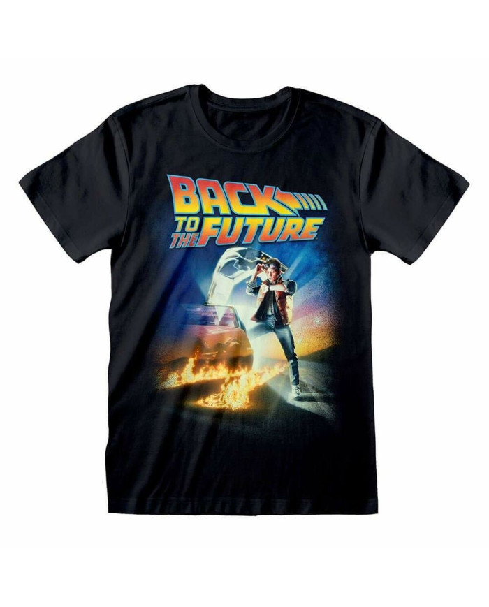 Short Sleeve T-Shirt Back to the Future Poster Black Unisex