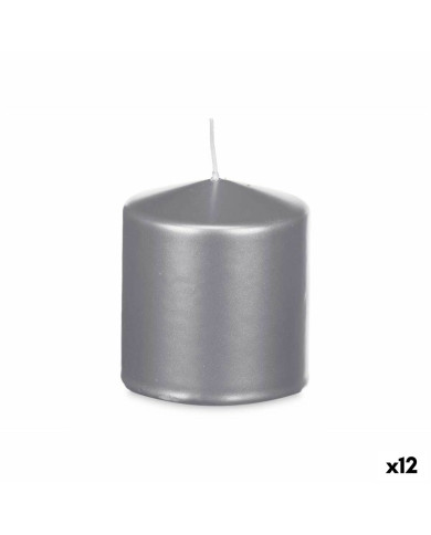 Candle Acorde Silver 9 x 10 x 9 cm (12 Units)