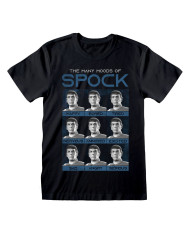 Unisex Short Sleeve T-Shirt Star Trek Many Mood Of Spock Black