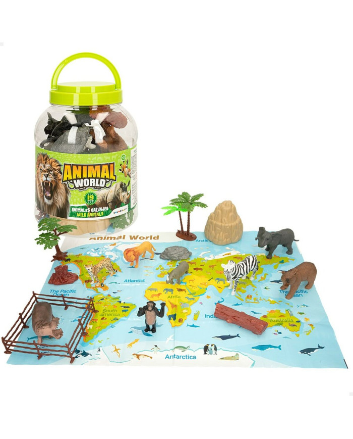 Animal figures Colorbaby 19 Pieces Jungle Plastic 14 x 6 x 5 cm (6 Units)