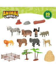 Animal figures Colorbaby 19 Pieces Jungle Plastic 14 x 6 x 5 cm (6 Units)