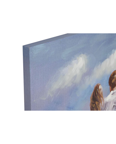 Canvas Home ESPRIT Canvas MDF Wood 70 x 3 x 100 cm