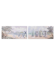 Canvas Home ESPRIT Canvas MDF Wood 120 x 3 x 60 cm Beach