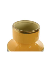 Vase Home ESPRIT Yellow Black Golden Porcelain 14 x 14 x 24,5 cm