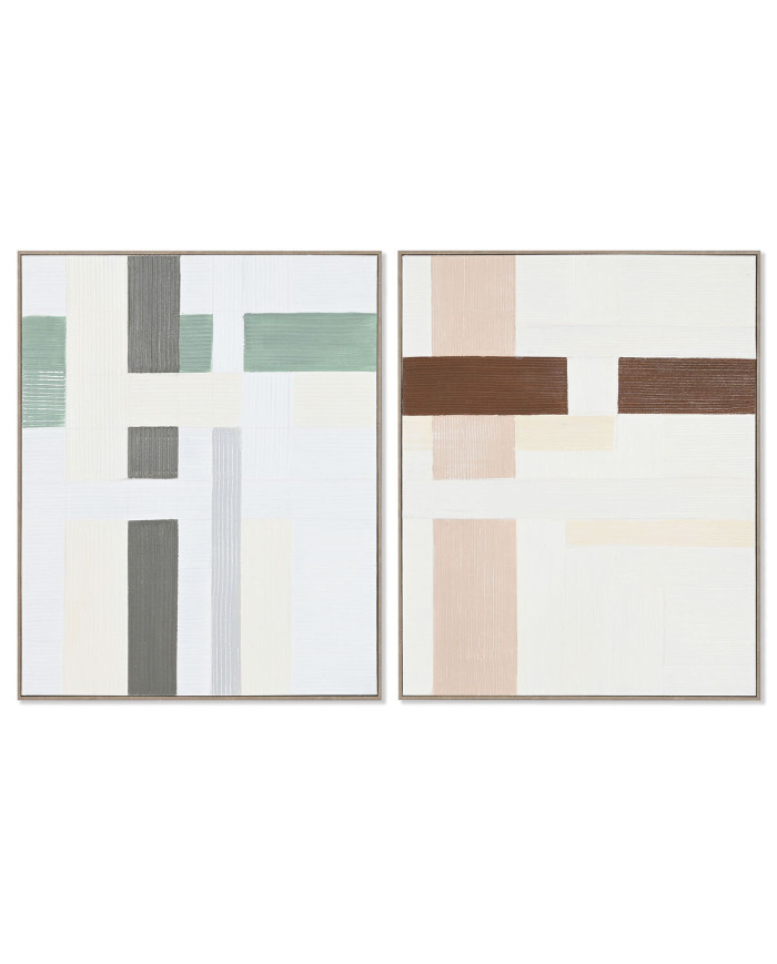 Canvas Home ESPRIT Pinewood Canvas 82 x 4,5 x 102 cm 82,2 x 4,5 x 102 cm