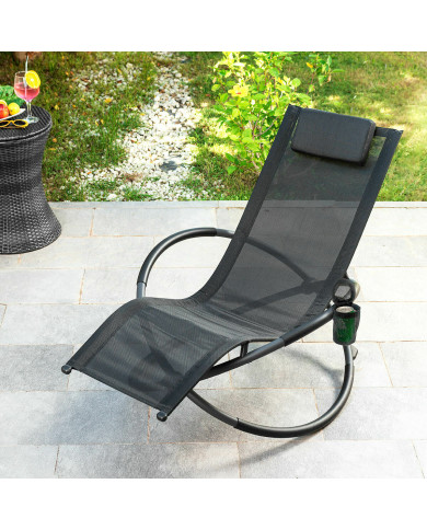 Folding Orbital Rocking Sun Lounger Rockorb InnovaGoods