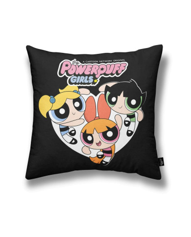 Cushion cover Powerpuff Girls Powerpuff B Black Multicolour 45 x 45 cm