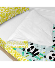 Quilted Zipper Bedding HappyFriday Moshi Moshi Panda Garden Blue Blue 42 x 20 x 50 cm