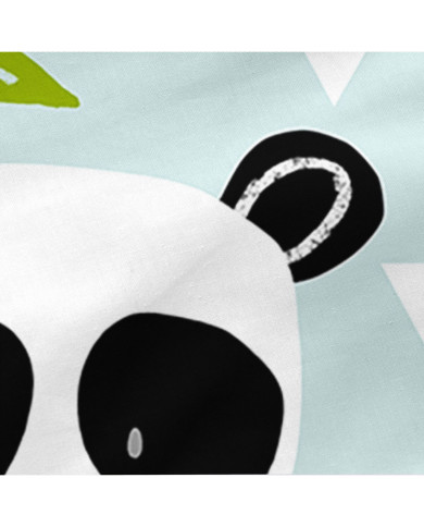 Quilted Zipper Bedding HappyFriday Moshi Moshi Panda Garden Blue Blue 42 x 20 x 50 cm