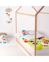 Quilted Zipper Bedding HappyFriday Mr Fox Piggys Multicolour 42 x 20 x 50 cm