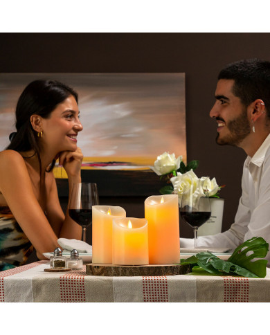 Multicolour Flame-Effect LED Candles with Remote Control Lendles InnovaGoods White 3 Units (Refurbished A)