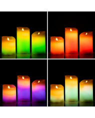 Multicolour Flame-Effect LED Candles with Remote Control Lendles InnovaGoods White 3 Units (Refurbished A)