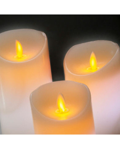 Multicolour Flame-Effect LED Candles with Remote Control Lendles InnovaGoods White 3 Units (Refurbished A)