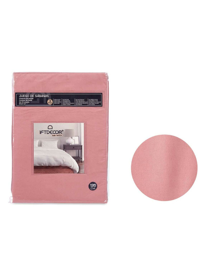 Bedding set Gift Decor Pink Double 3 Pieces