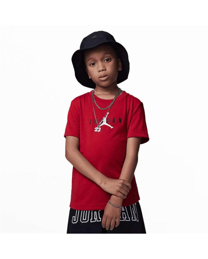 Child's Short Sleeve T-Shirt Jordan Jumpman Graphic Red