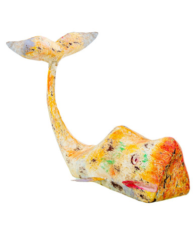 Decorative Figure Alexandra House Living Yellow Whale Iron
