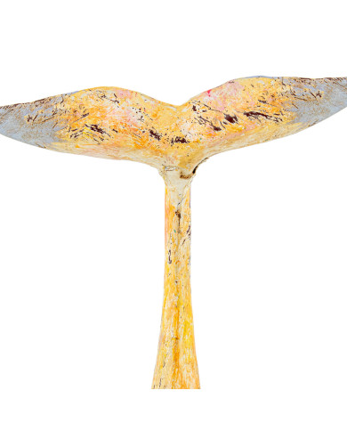 Decorative Figure Alexandra House Living Yellow Whale Iron